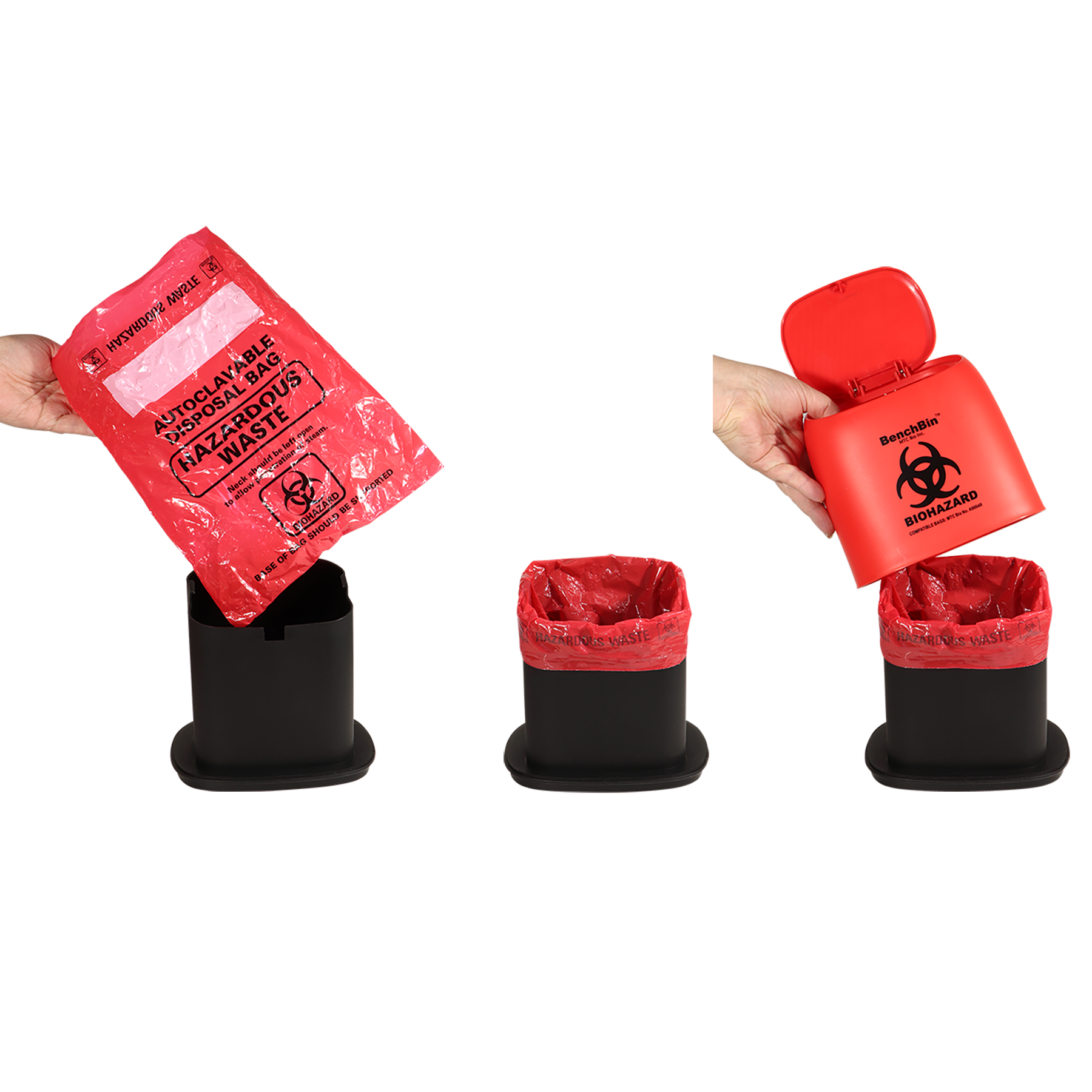 BenchBin™ Benchtop Biohazard Bin - Image 6