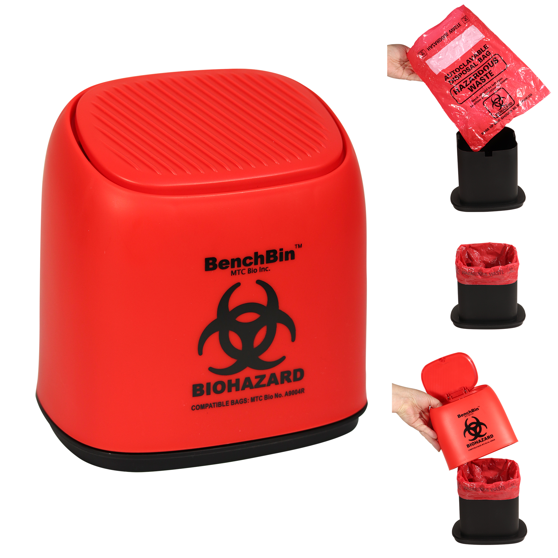 BenchBin™ Benchtop Biohazard Bin - Image 3